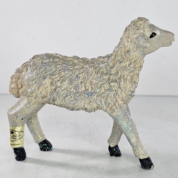 Mark Roberts Collection Standing Sheep Nativity Figure Glitter Accents - Picture 5 of 9